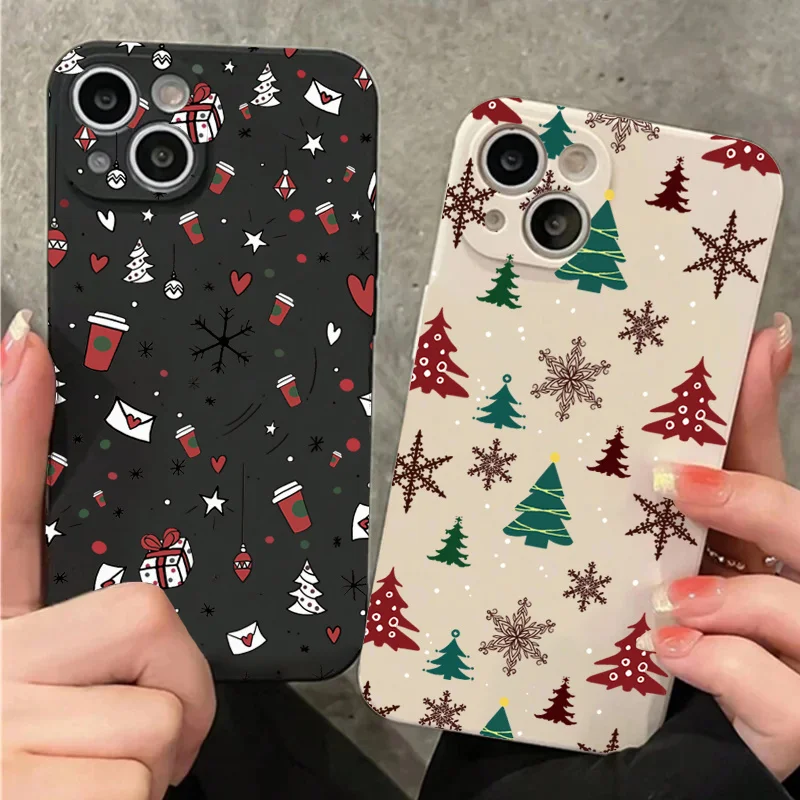 Samsung Galaxy A55 - Winter Snowflakes Christmas Anti-fingerprint Phone Case