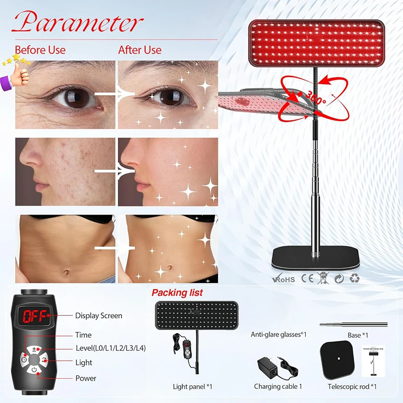 660nm 850nm LED Red Light Ther - огляд і ціна Galvanic Skin Sensor